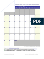 2011 Monthly Calendar