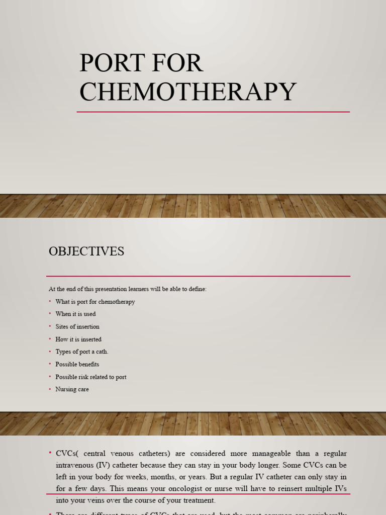 Chemotherapy Port | PDF | Intravenous Therapy | Chemotherapy