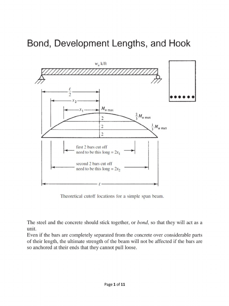 Bond Development Lengths and Hook-7-2-2016v1 | PDF