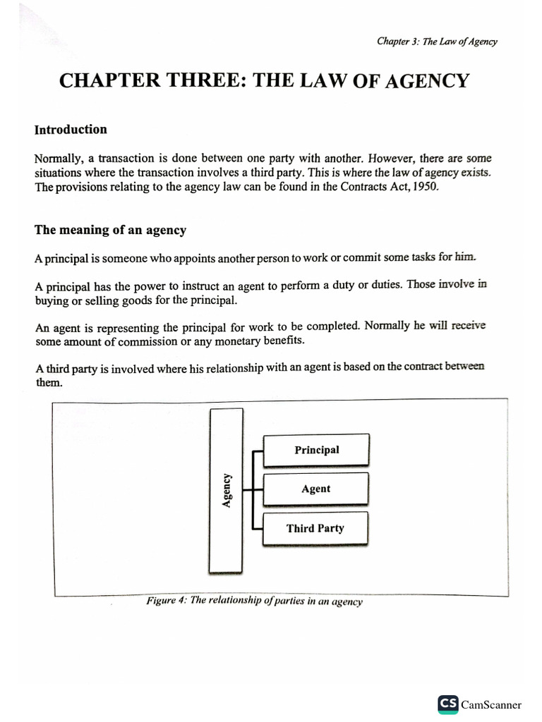 Chapter 3 The Law of Agency | PDF
