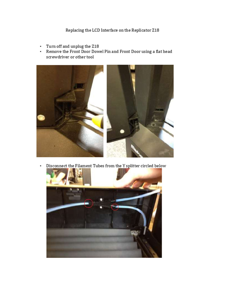 Replace LCD Interface on Replicator Z18 | PDF | Electrical Components ...