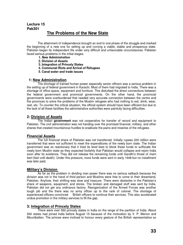 Pak301 pakistan studies lecture15 virtual university of pakistan