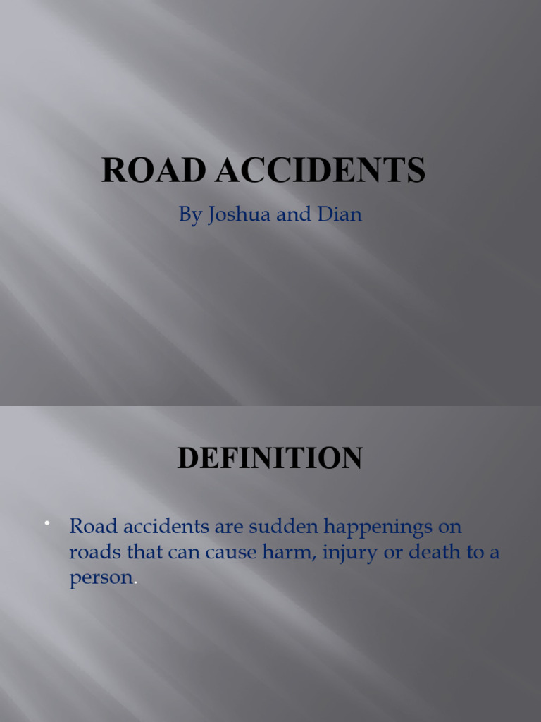 Causes of Road Accidents Explained | PDF