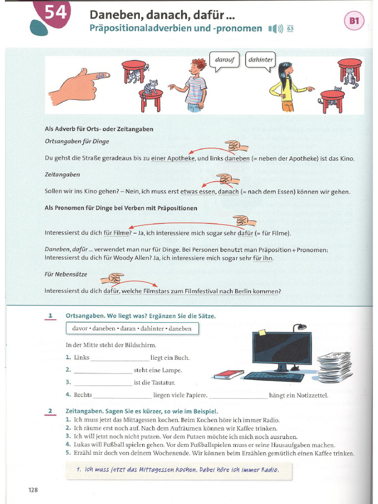 Grammatik Aktiv A1 B1-126-127 | PDF