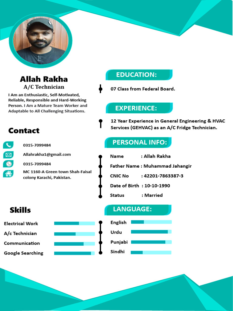 Allah Rakha CV | PDF