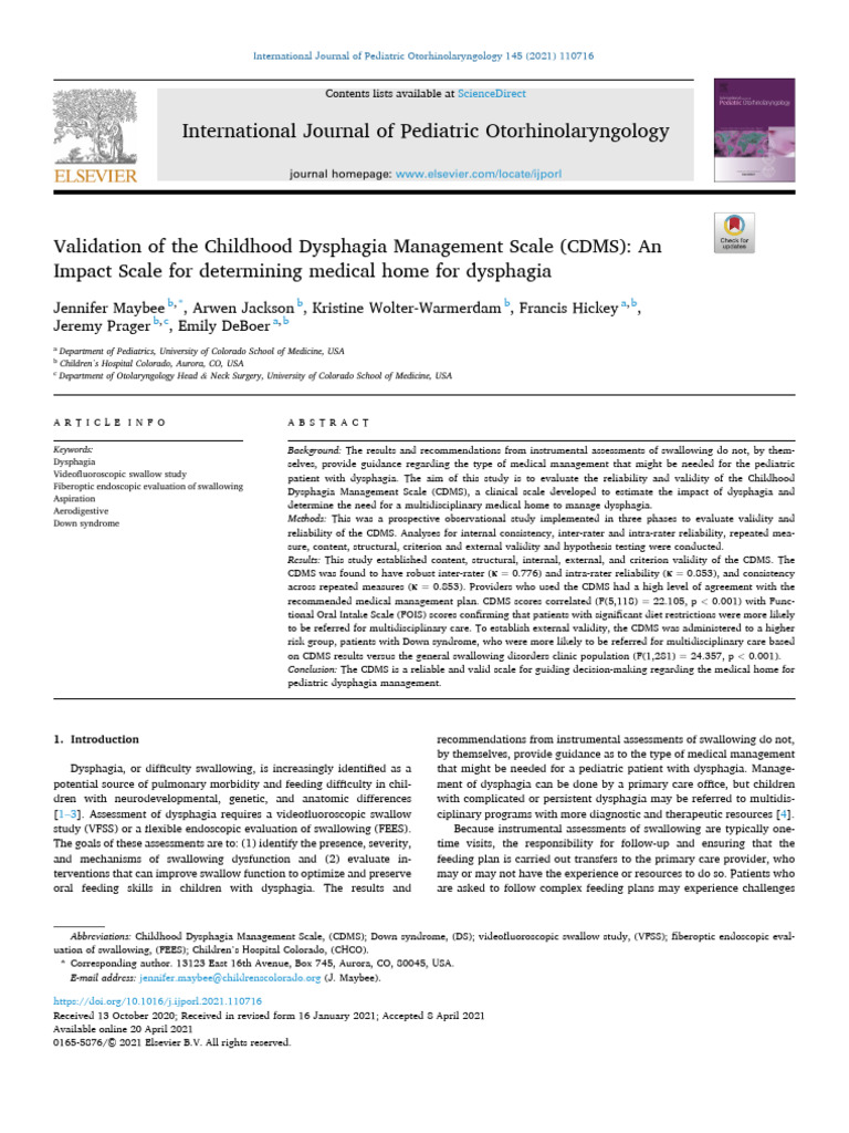 validation-of-the-childhood-dysphagia-management-scale-cdms-an