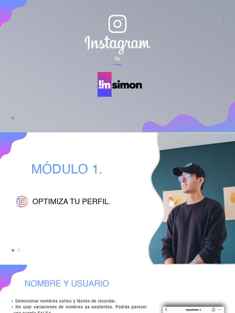 Optimiza tu Perfil de Instagram Efectivamente | PDF | Facebook | Publicidad