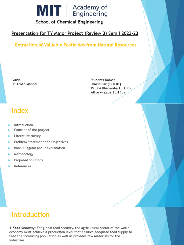Major Project Final Review Sem-7 | PDF | Emulsion | Pesticide