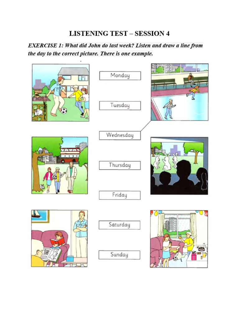 Listening Test: Exercises and Activities | PDF | Foreign Language ...