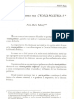 ¿Qué Entendemos Por "Teoría Política"? - Pablo Bulcourf