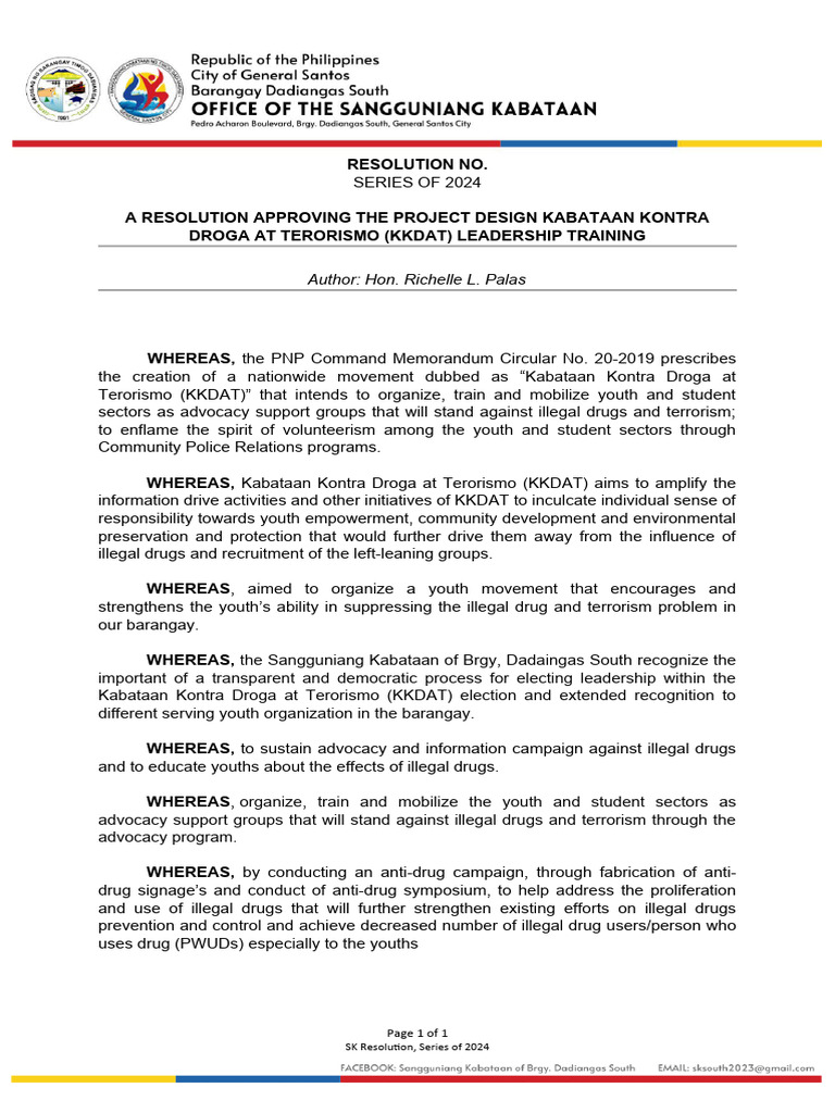 Resolution For Kkdat Final | PDF