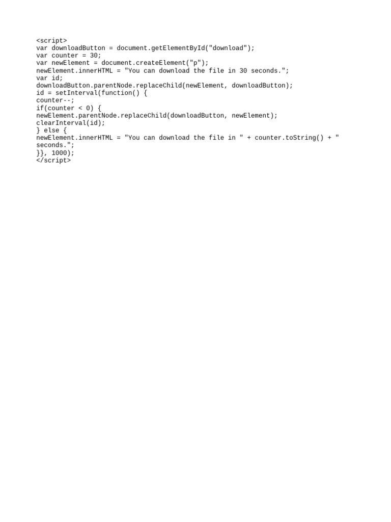 Button with countdown timer by techforu in pdf