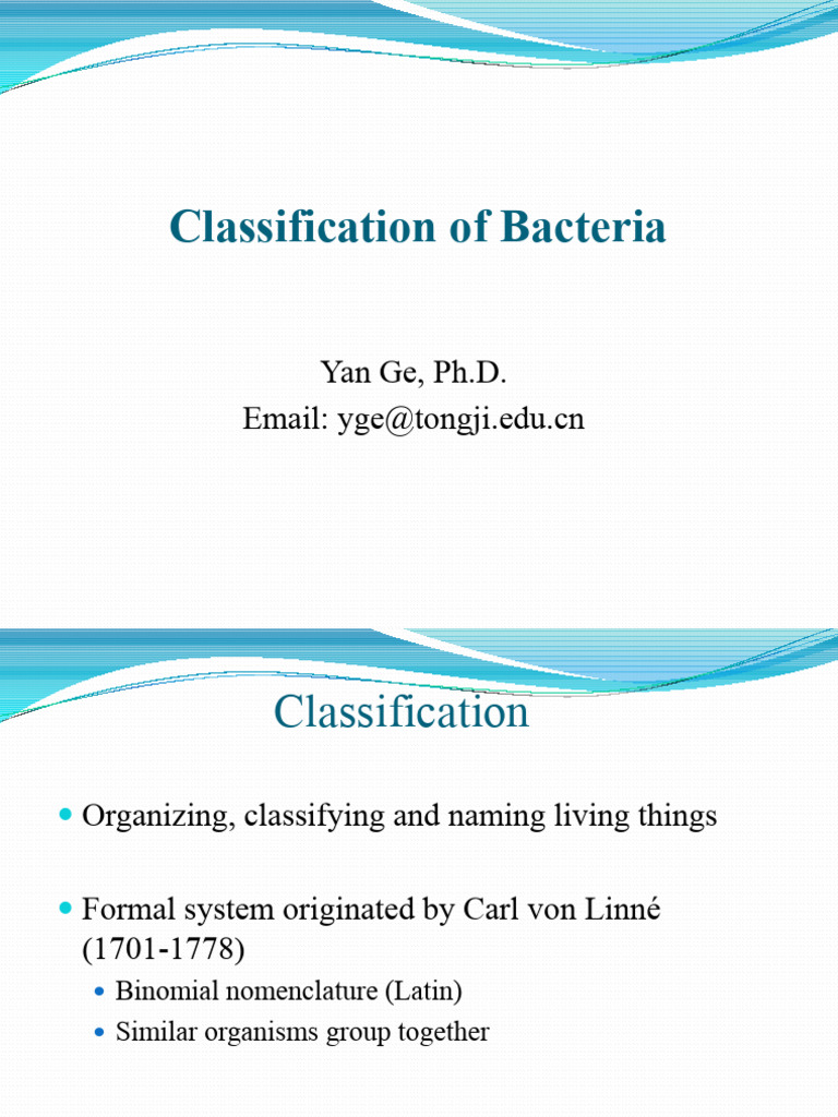 2024 3 Classification of Bacteria, Growth Survival and Death of ...