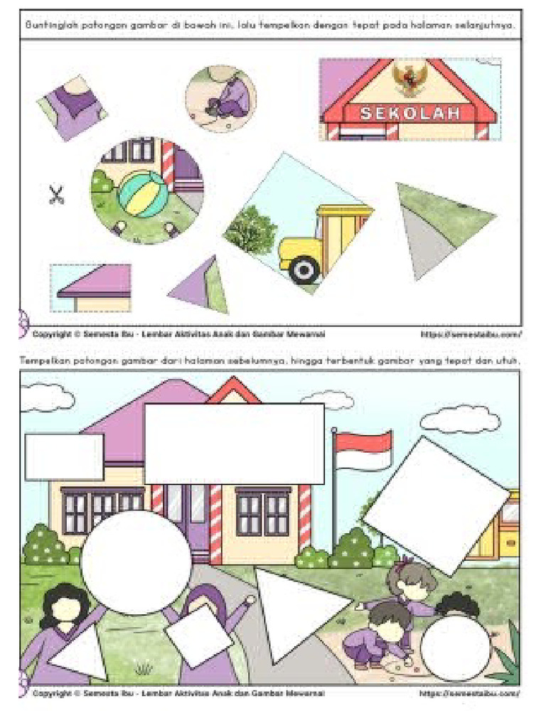 Lembar Kerja Anak Paud | PDF