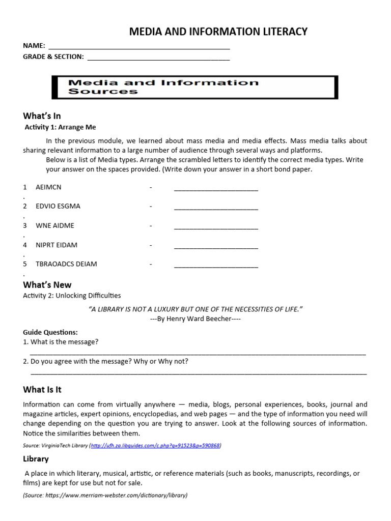 Understanding Media Literacy Concepts | PDF | Information | Mass Media