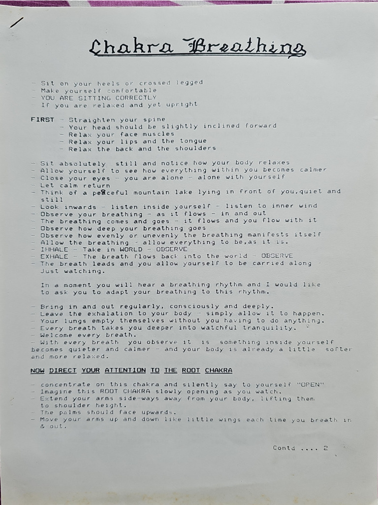 Chakra Breathing Pdf