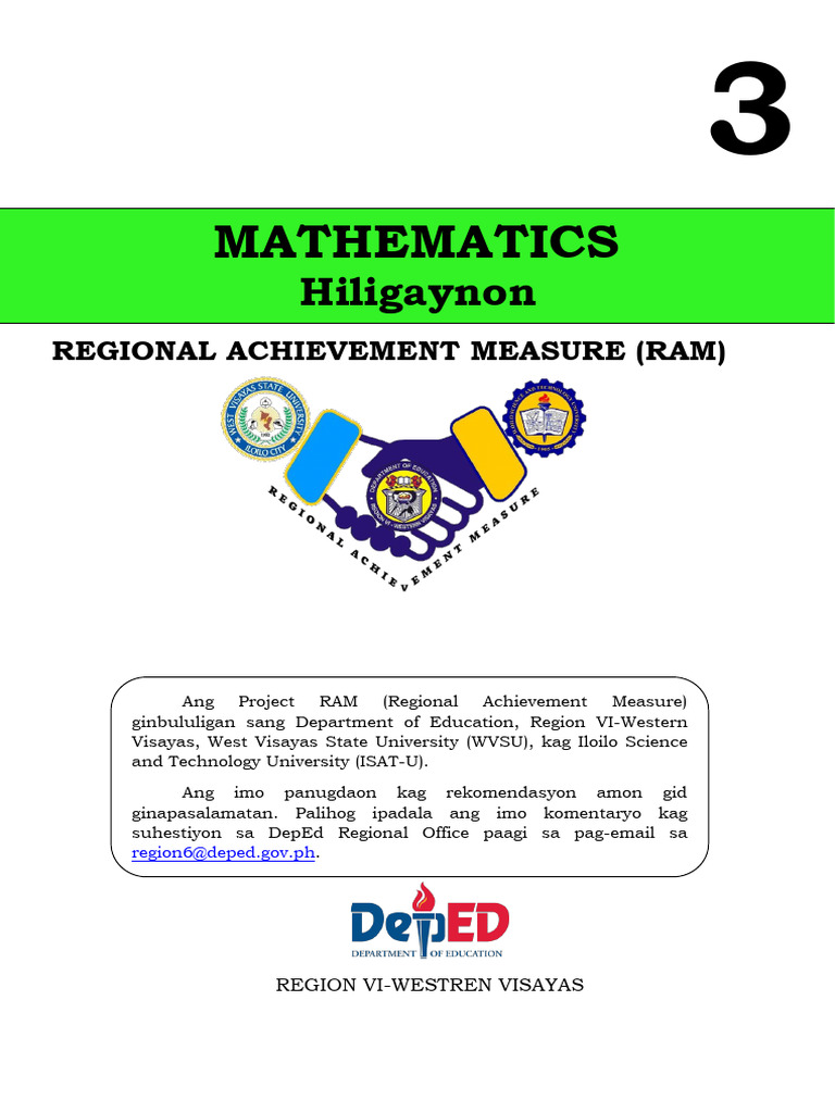 RAM Mathematics3 Hiligaynon | PDF