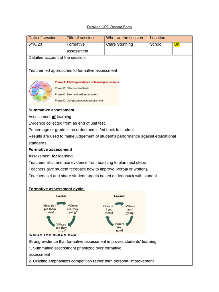 Assessment | PDF | Educational Assessment | Education Theory
