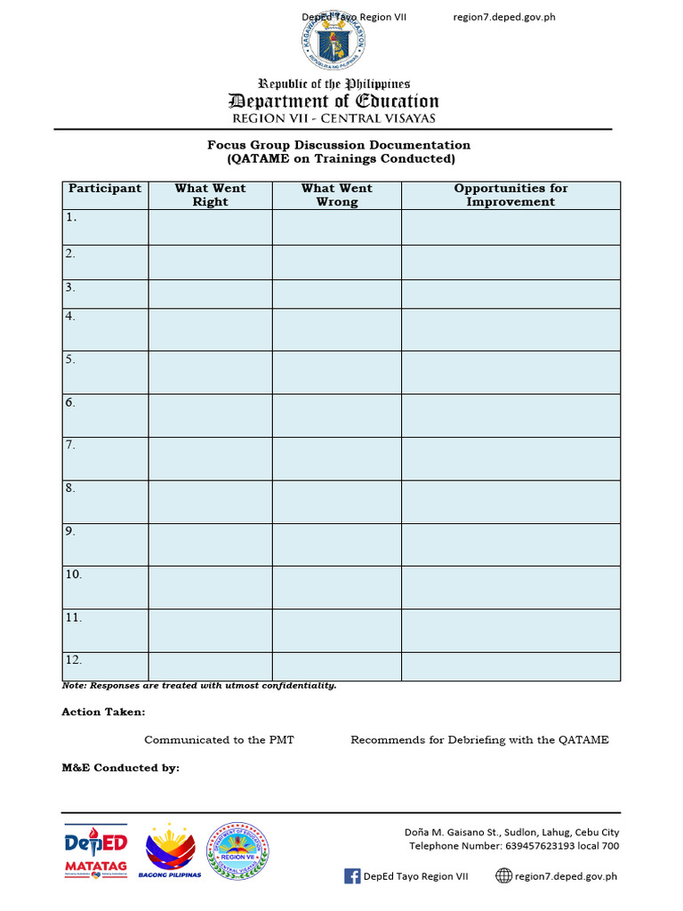 FOCUS GROUP DISCUSSION DOCUMENTATION PDF