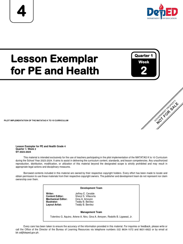 Grade 4 Personal Hygiene Lesson Plan | PDF | Hand Washing | Hygiene