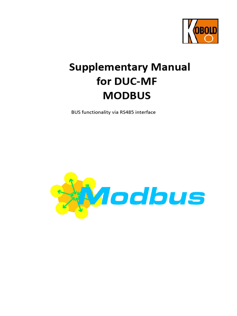 DUC-MF Modbus RS485 Manual | PDF | Computer Engineering | Computer Science