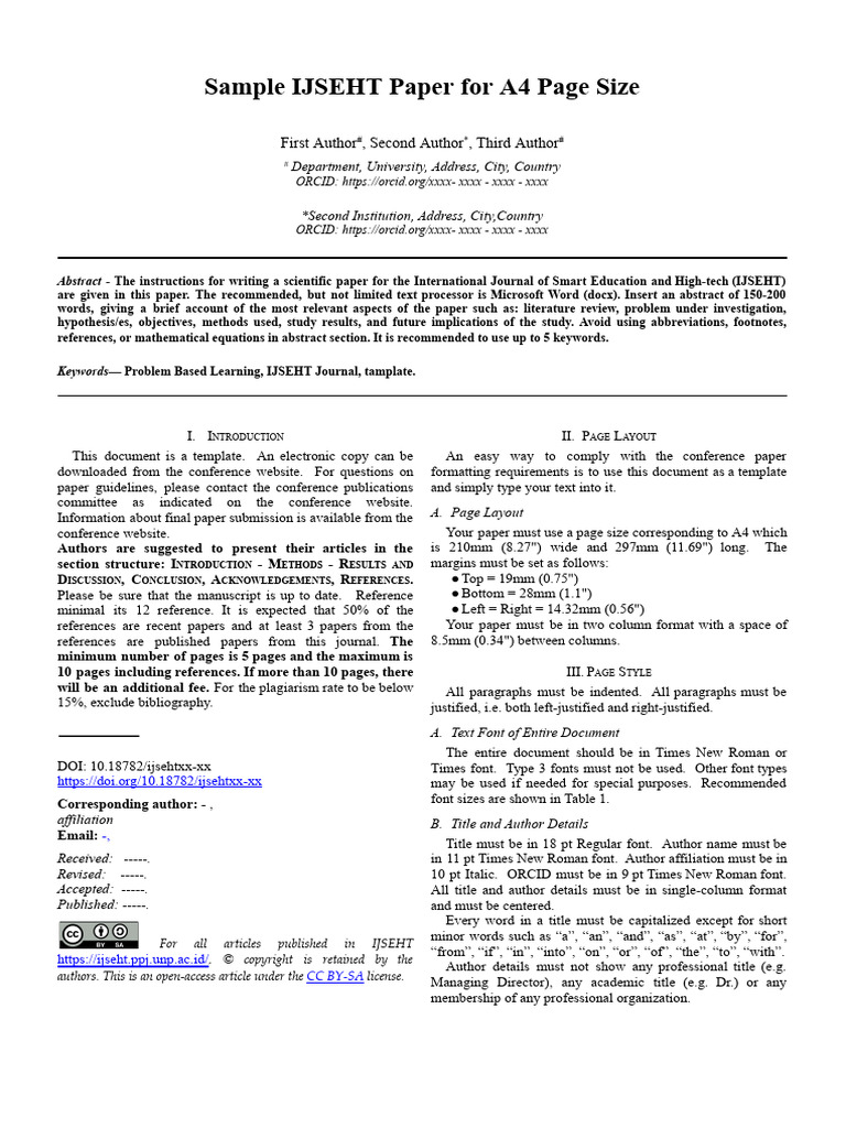 IJSEHT Journal Template - 2024 | PDF | Times New Roman | Paragraph
