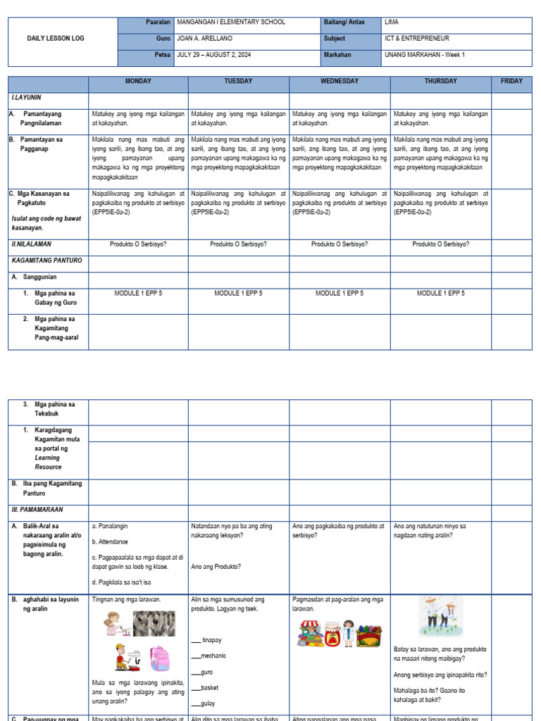 DLL Ko WEEK 1 EPP 5 | PDF