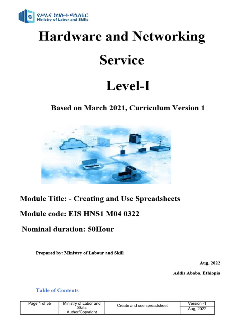 Creating and Using Spreadsheets | PDF | Microsoft Excel | Spreadsheet