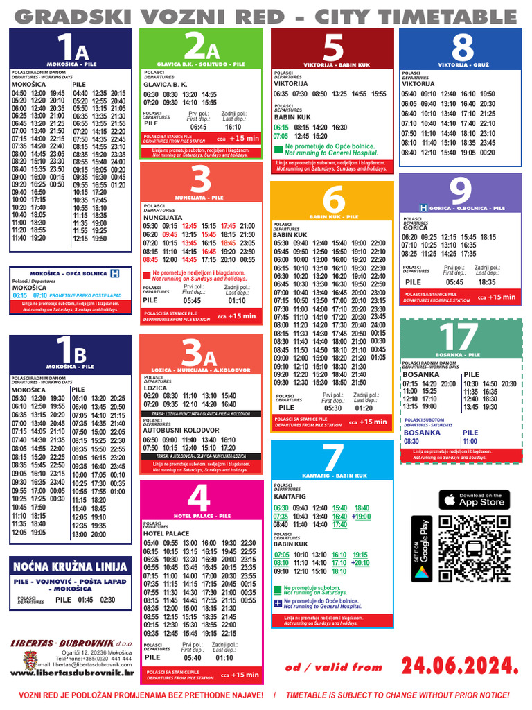 City Timetable Overview | PDF