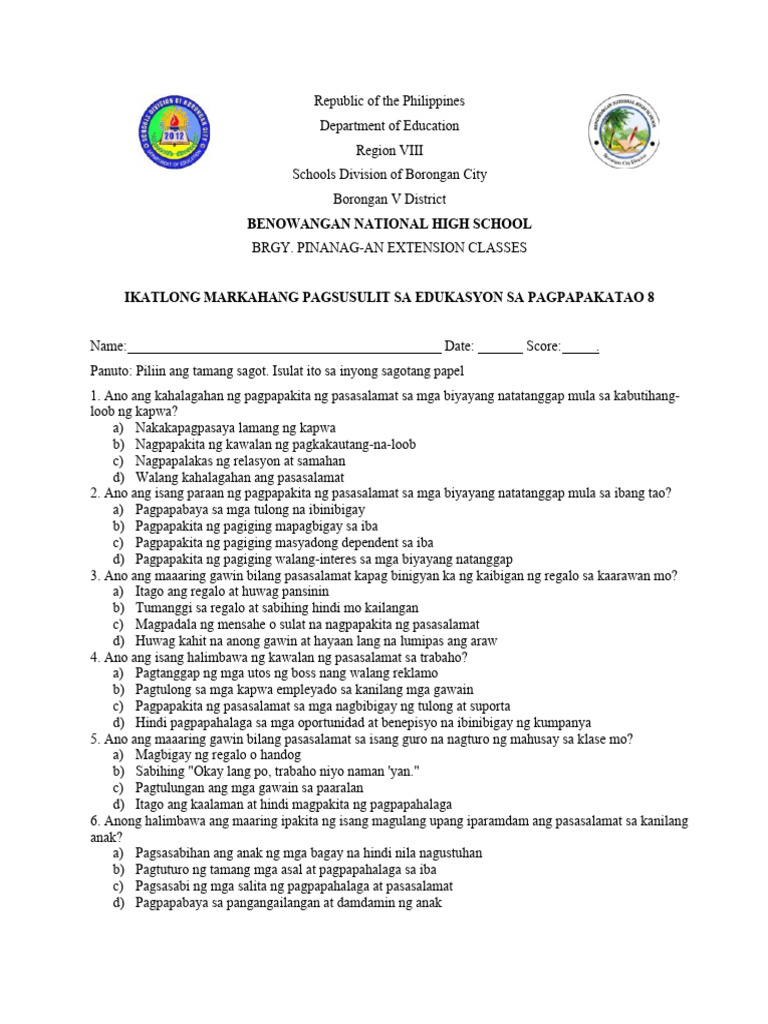 G8 tq with answers key pdf