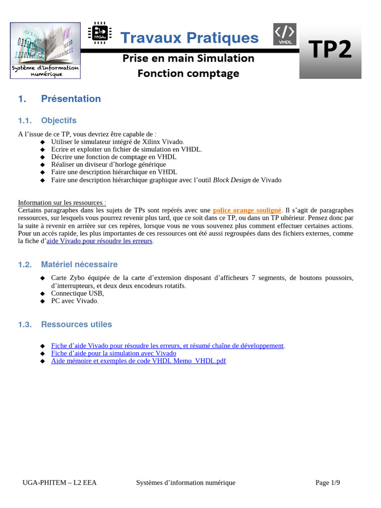 Simulation VHDL avec Xilinx Vivado | PDF | VHDL | Fichier informatique