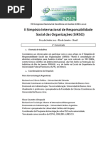 II Simpósio Internacional de Responsabilidade Social das Organizações (SIRSO)