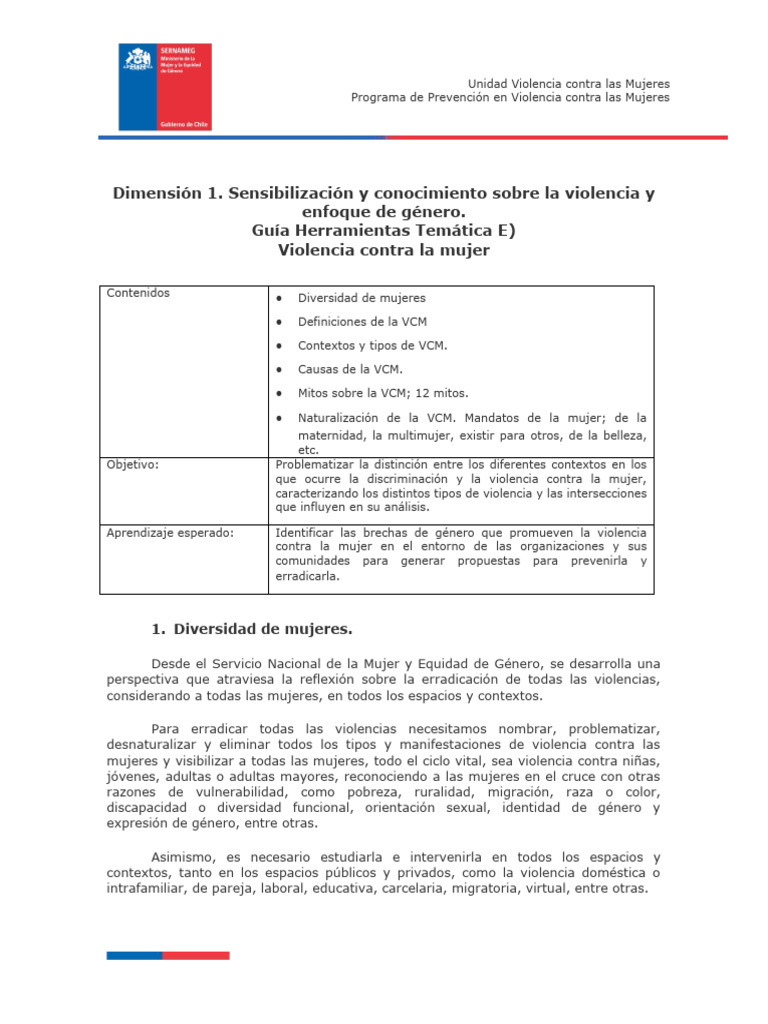D1. E) Violencia Contra Las Mujeres | PDF | La violencia contra las ...