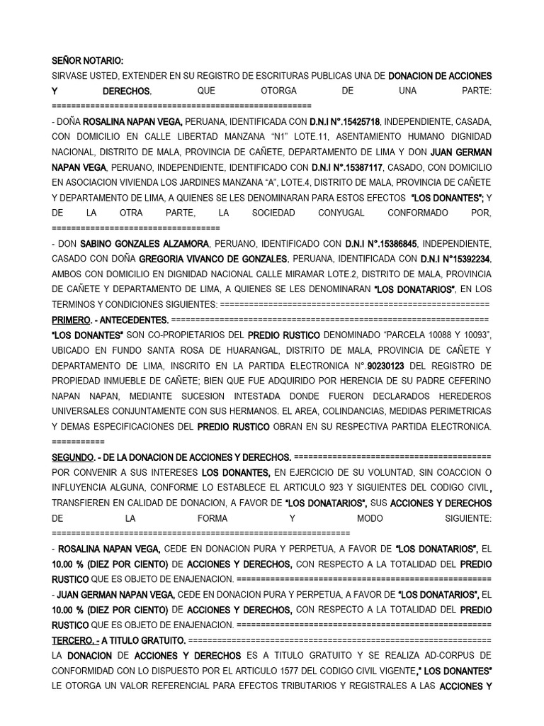 minuta-de-donacion-de-acciones-y-derechos-pdf-donaci-n-justicia