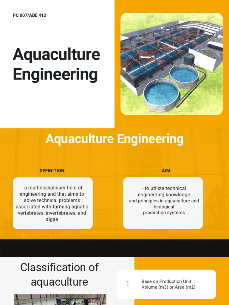 Aqua Engineering Lecture Sept 13 2022 | PDF | Aquaculture | Water