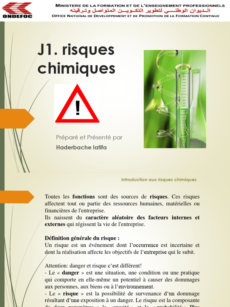Introduction aux risques chimiques | PDF | Substances chimiques | Chimie