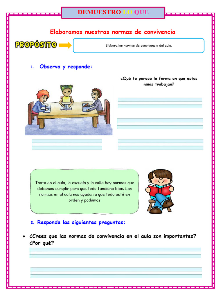 Normas de Convivencia en el Aula | PDF