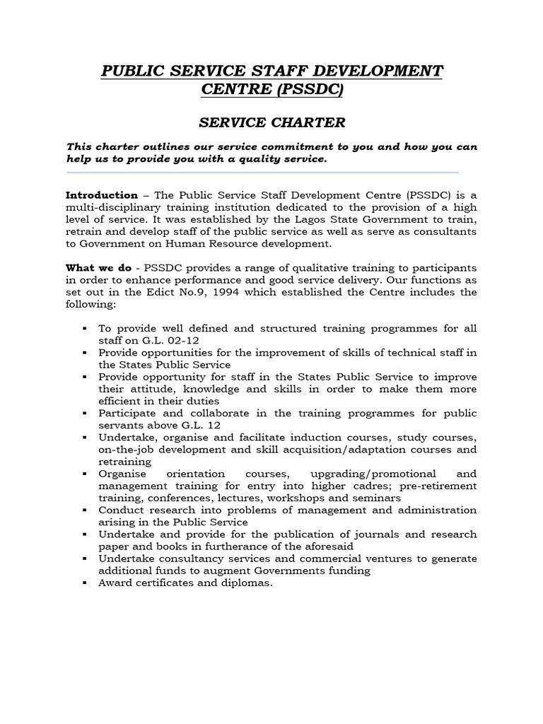 Public Service Training Guide | PDF | Career & Growth