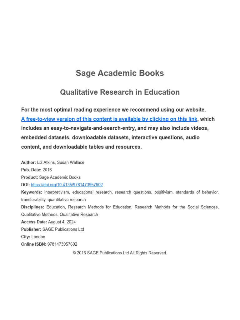 Understanding Educational Research Methods | PDF | Quantitative ...