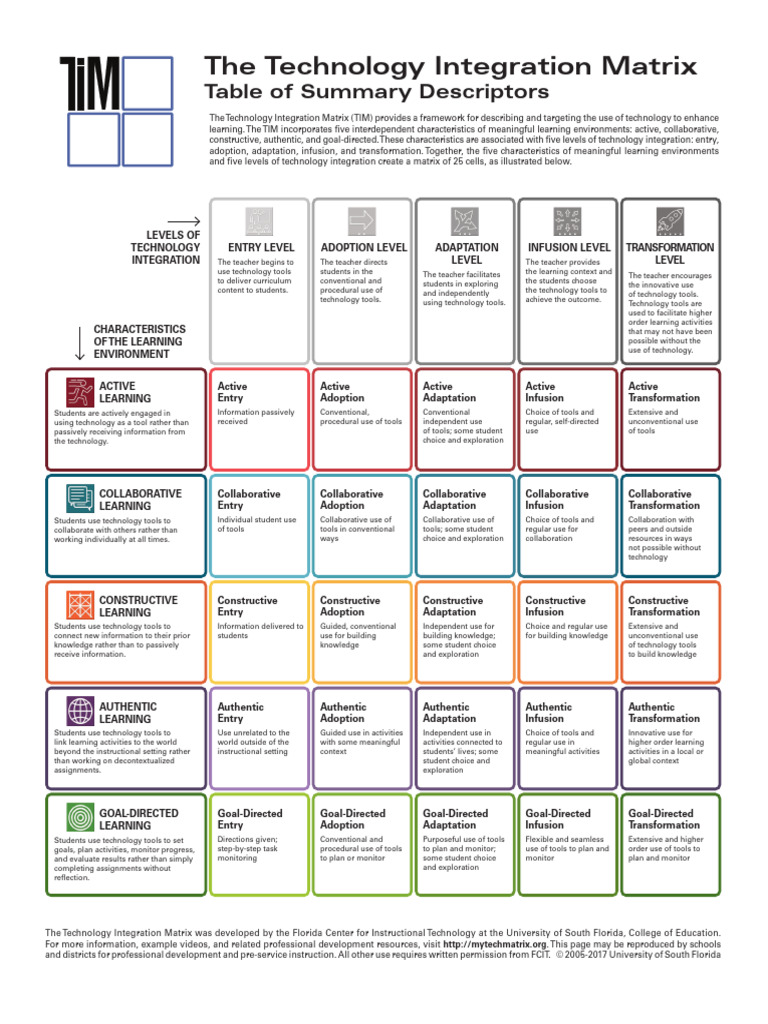 TIM Summary Descriptors-1 | PDF | Learning | Behavior Modification