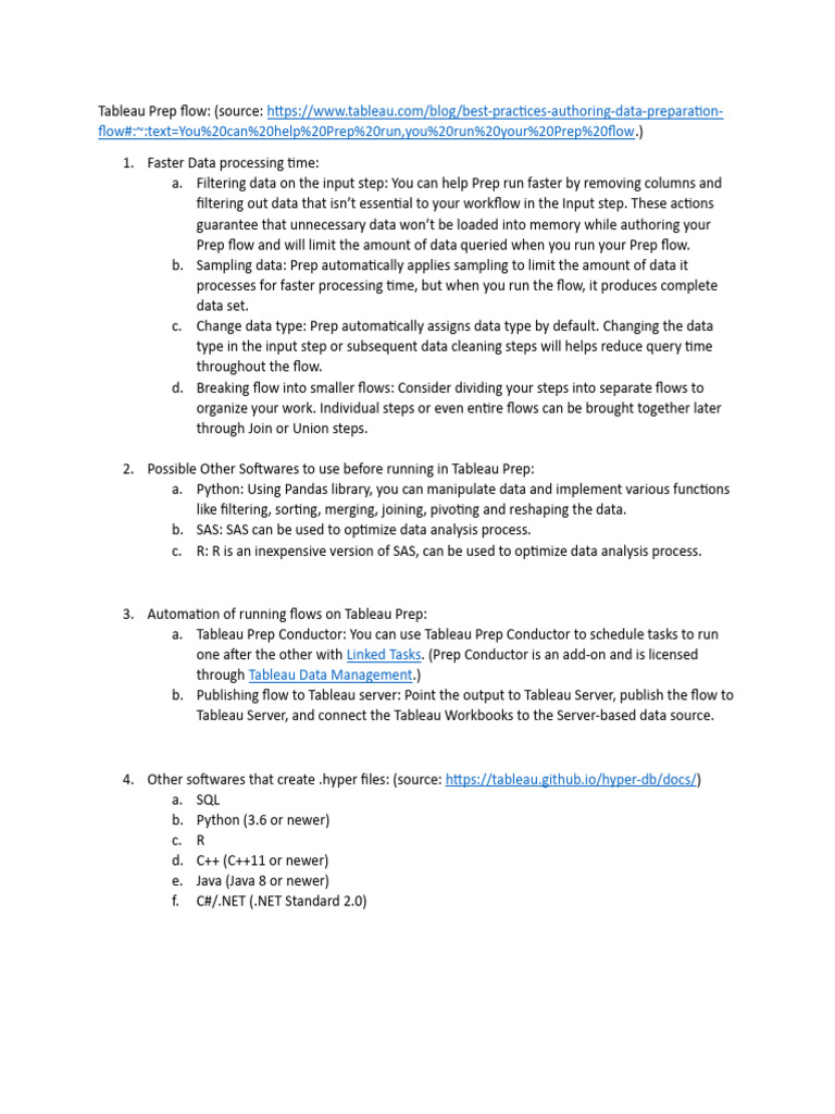 Tableau Prep Tips for Data Analysts | PDF | Technology & Engineering