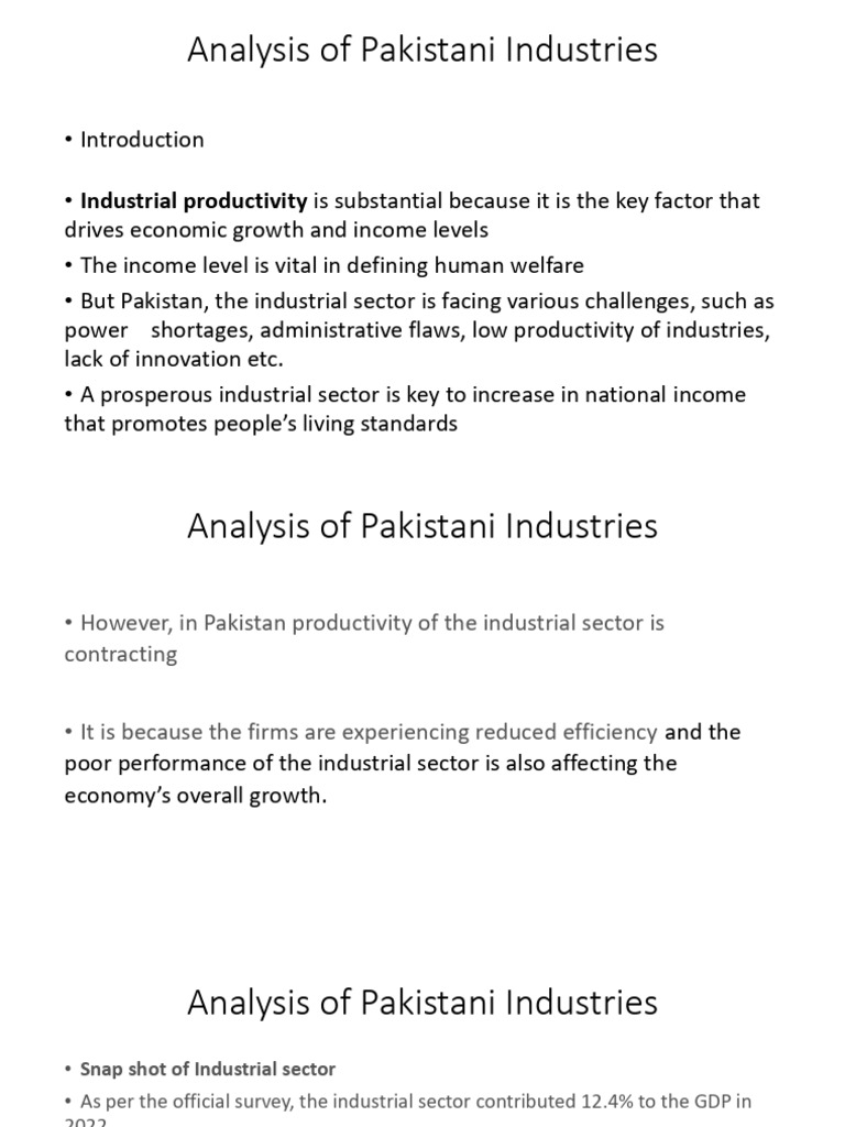 Analysis of Pakistani Industries - FINAL | PDF | Pakistan | Innovation