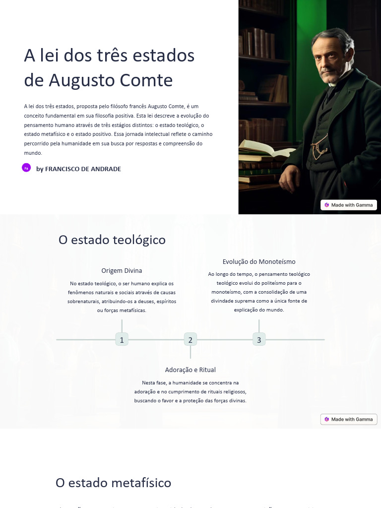 Lei dos Três Estados de Comte | PDF | Science | Teologia