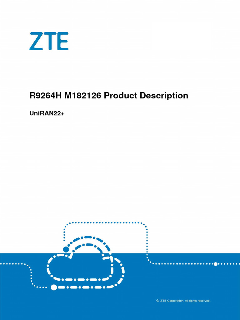 ZTE R9264H M182126 Product Description | PDF | Lte