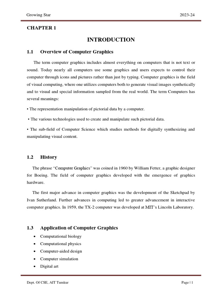 Computer Graphics and Python Project Overview | PDF | Computer Graphics ...