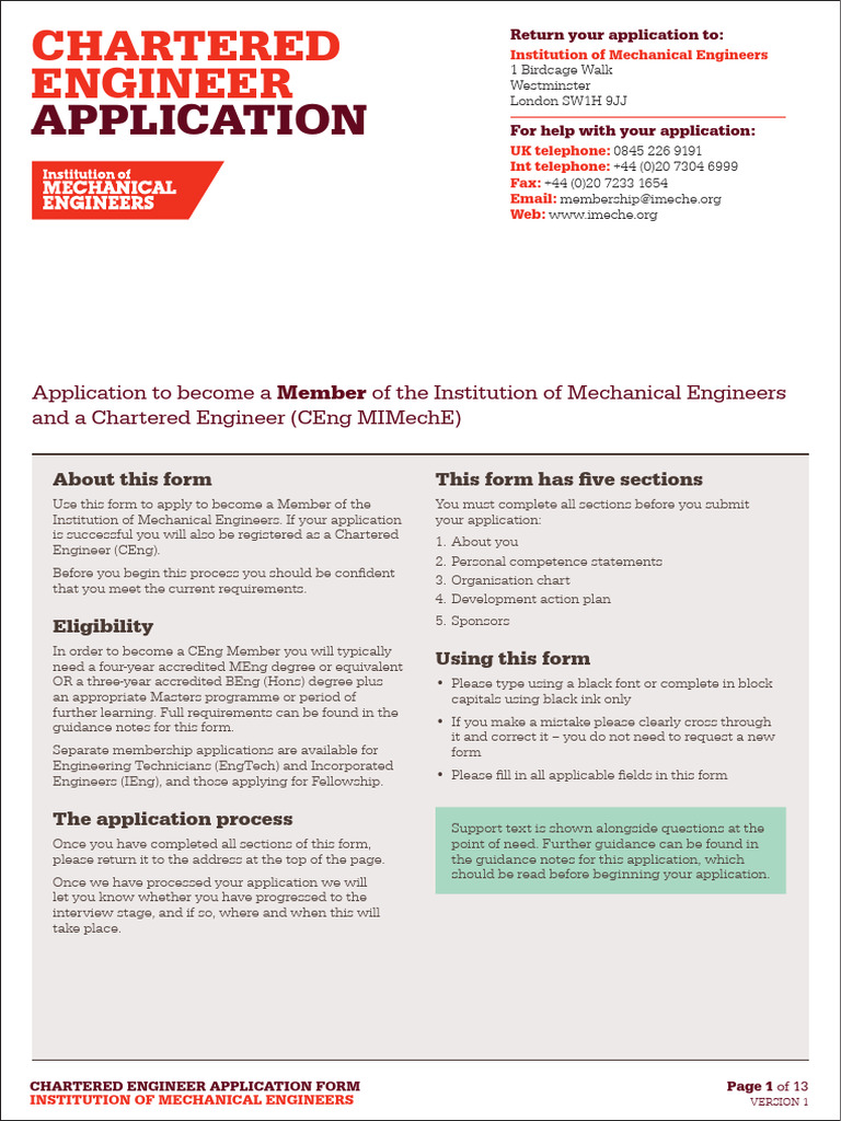 Chartered Engineer Application Pdf Engineering Surface Roughness