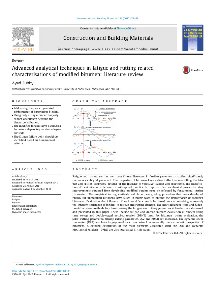 Advanced Analytical Techniques in Fatigue and Rutting 2017 Construction ...