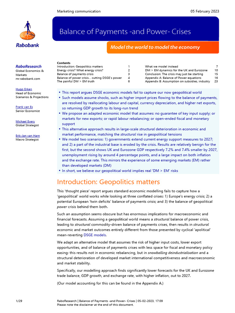 Geopolitical Economic Crises Analysis | PDF | Economics | Balance Of ...