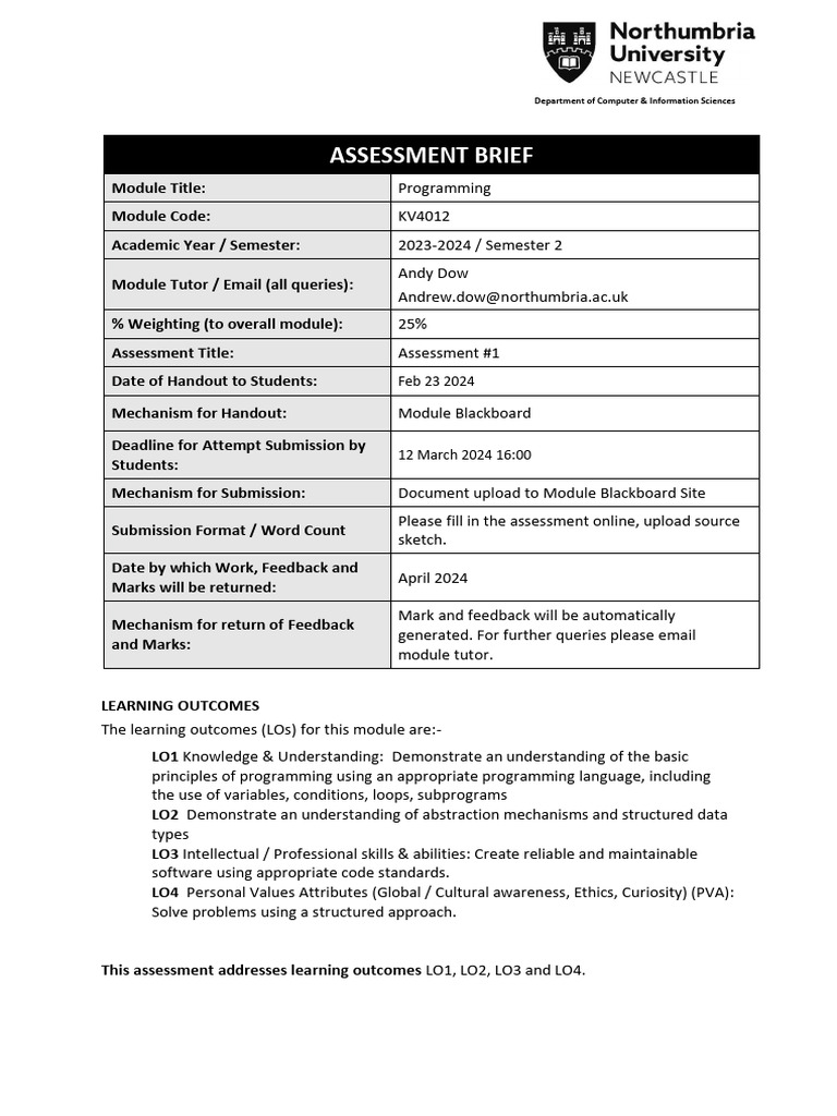 ASSESSMENT 1 Python 23-24 V2 | PDF | Boolean Data Type | Parameter ...