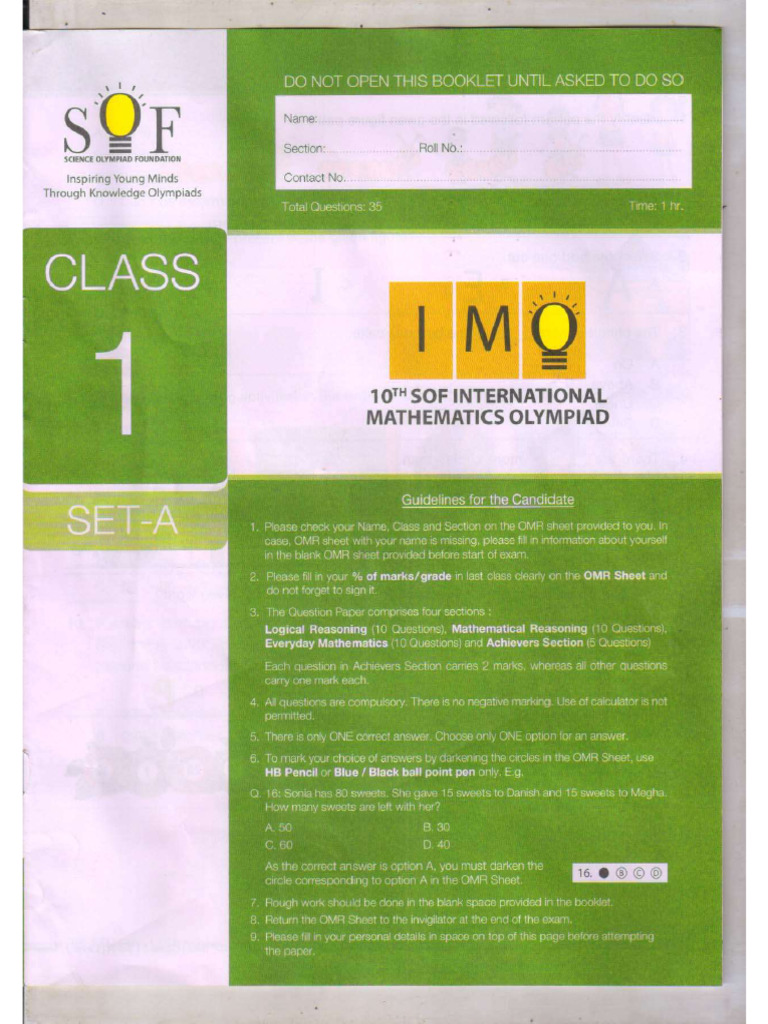 Imo 1 | PDF